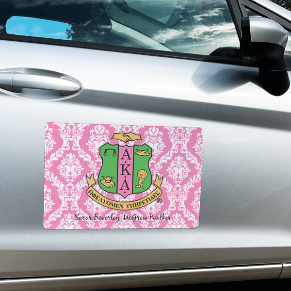 Custom Design - Large Rectangle Car Magnets- In Context