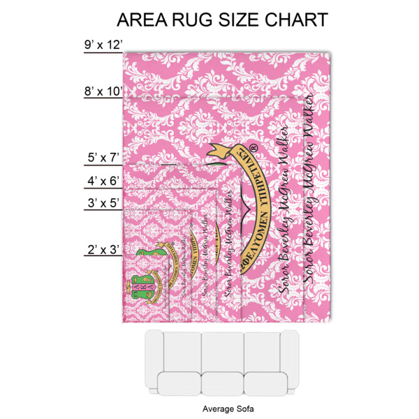Custom Design - 2'x3' Indoor Area Rugs - Size Chart