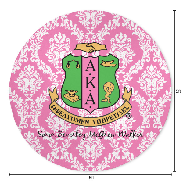 Custom Design - Round 5ft Indoor Rug - Dimensions