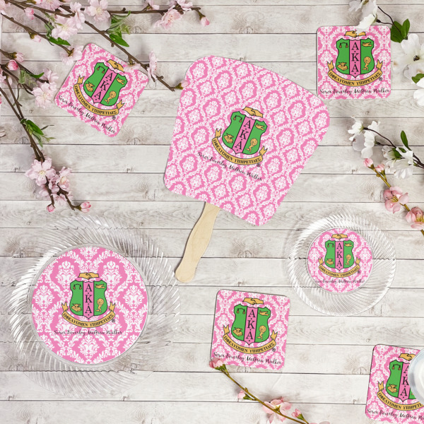 Custom Design - Party Supplies Combination Image - All items - Plates, Coasters, Fans