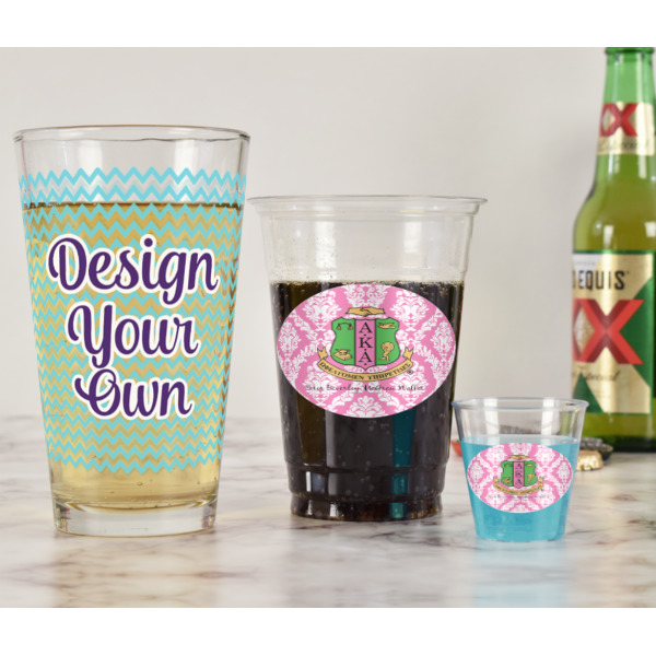 Custom Design - Pint Glass - Full Fill w Transparency - In Context