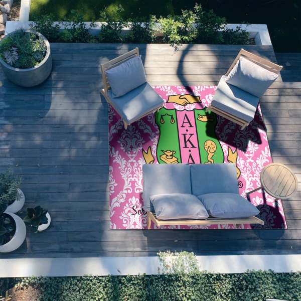 Custom Design - 8'x10' Patio Rug - In context