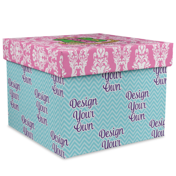 Custom Design Your Own Gift Box with Lid - Canvas Wrapped - XX-Large