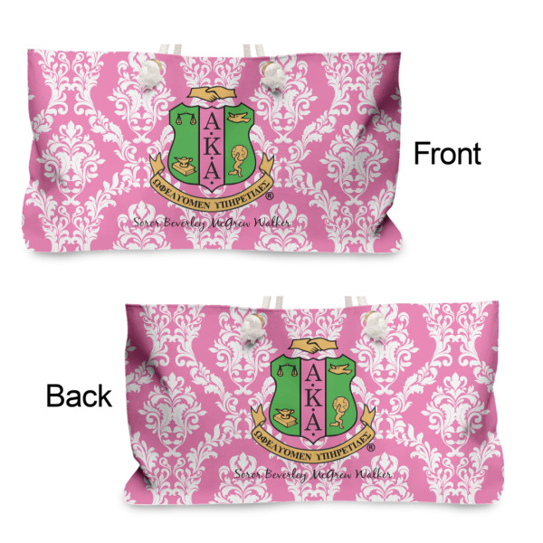 Custom Design - Large Rope Tote - From & Back View