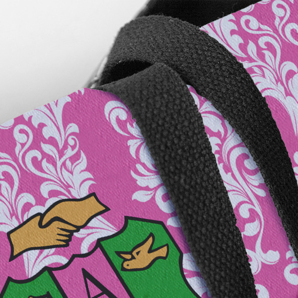 Custom Design - Closeup of Tote w/Black Handles