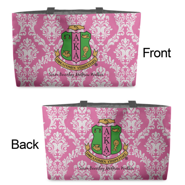 Custom Design - Tote w/Black Handles - Front & Back Views