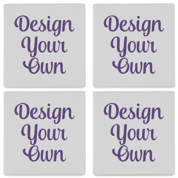 Custom Design - Set of 4 Stone Coasters - See All 4 View