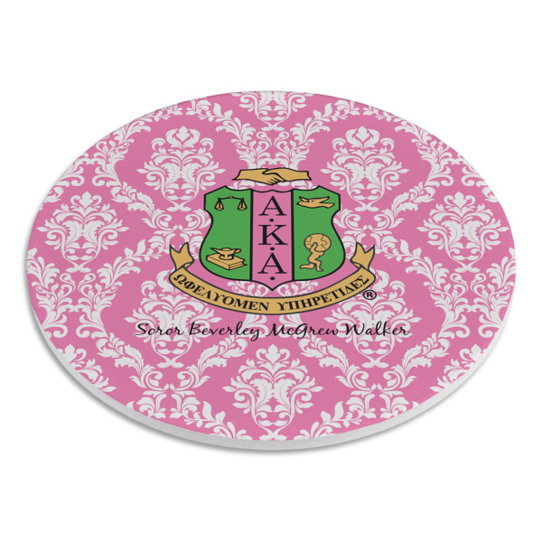 Custom Design - Round Stone Trivet - Angle View