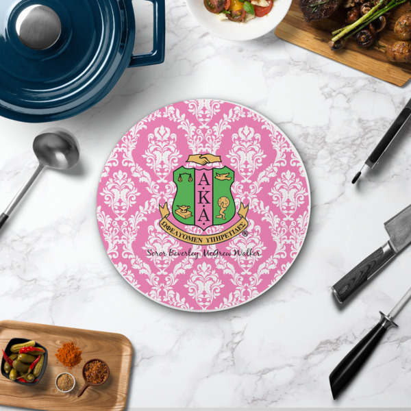 Custom Design - Round Stone Trivet - In Context View