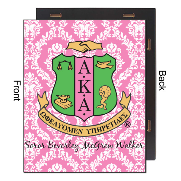 Custom Design - 16x20 Wood Print - Front & Back View