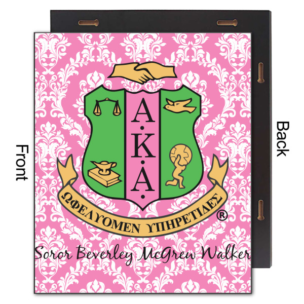 Custom Design - 20x24 Wood Print - Front & Back View