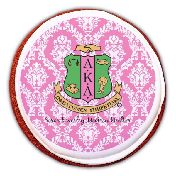 Custom Design - Printed Icing Circle - Large - On Cookie