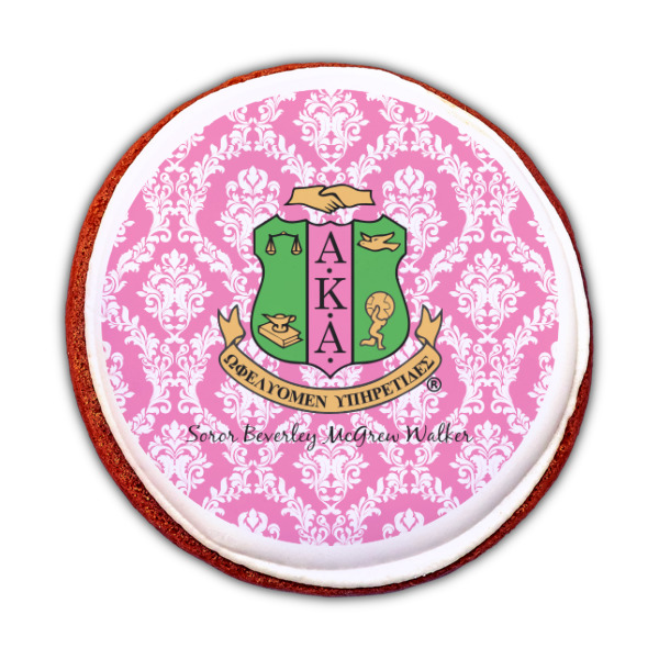 Custom Design - Printed Icing Circle - Medium - On Cookie