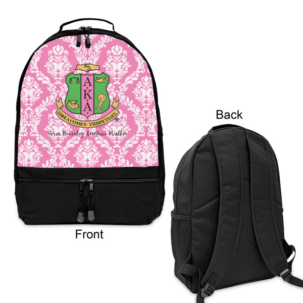 Custom Design - Large Backpack - Black - Front & Back View