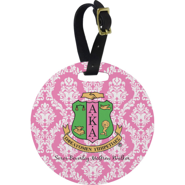 Custom Design Your Own Plastic Luggage Tag - Round