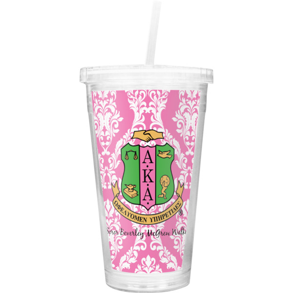 Custom Design Your Own Double Wall Tumbler with Straw