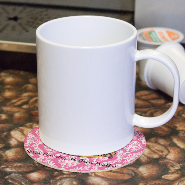 Custom Design - Round Paper Coaster - With Mug