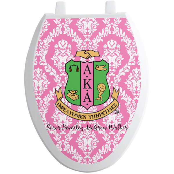 Custom Design - Toilet Seat Decal - Elongated - Front