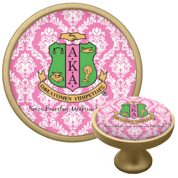 Custom Design - Cabinet Knob - Gold - Multi Angle