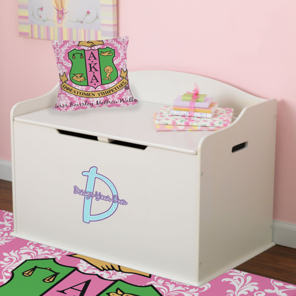 Custom Design - Wall Name & Initial Small on Toy Chest