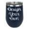 Design Your Own Stemless Stainless Steel Wine Tumbler - Navy - Double-Sided