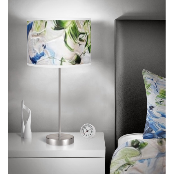 Custom Design - 13" Drum Lampshade - In Room