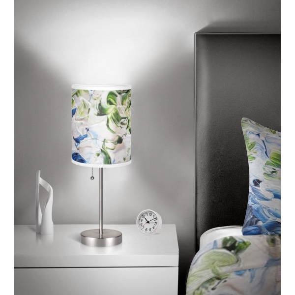 Custom Design - 8" Drum Lampshade - In Room