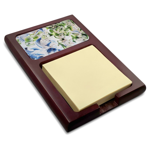 Custom Design Your Own Red Mahogany Sticky Note Holder