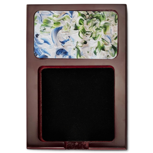 Custom Design - Red Mahogany Sticky Note Holder - Flat