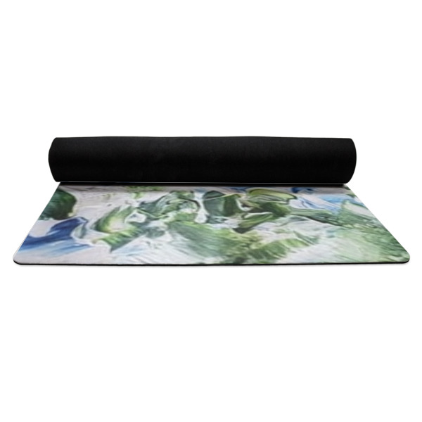 Custom Design - Yoga Mat Rolled up Black Rubber Backing