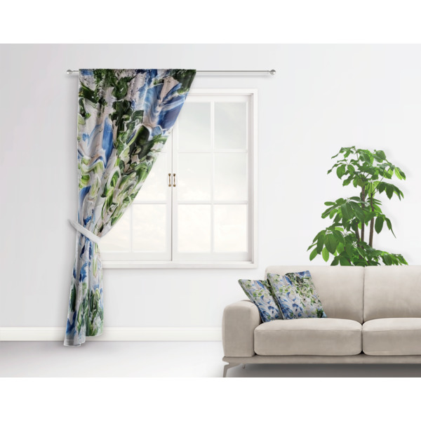 Custom Design - Curtain With Window and Rod - in Room Matching Pillow