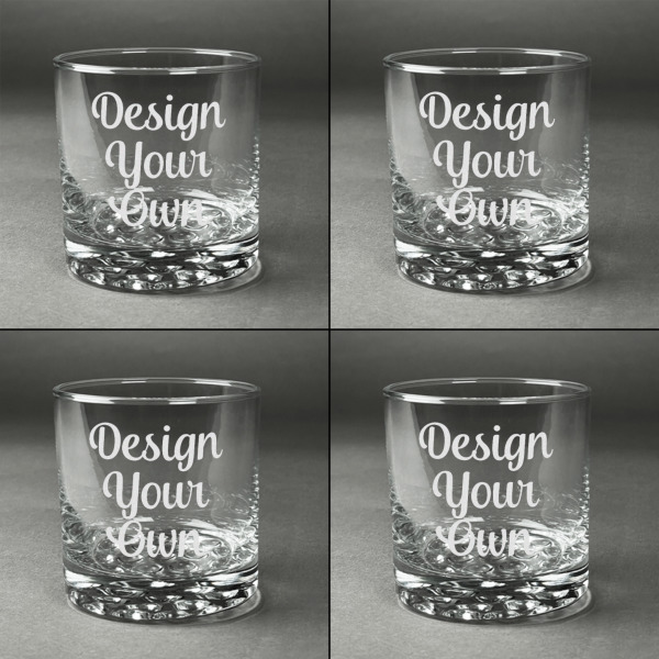 Custom Design - Whiskey Glasses - Set of 4 - Front