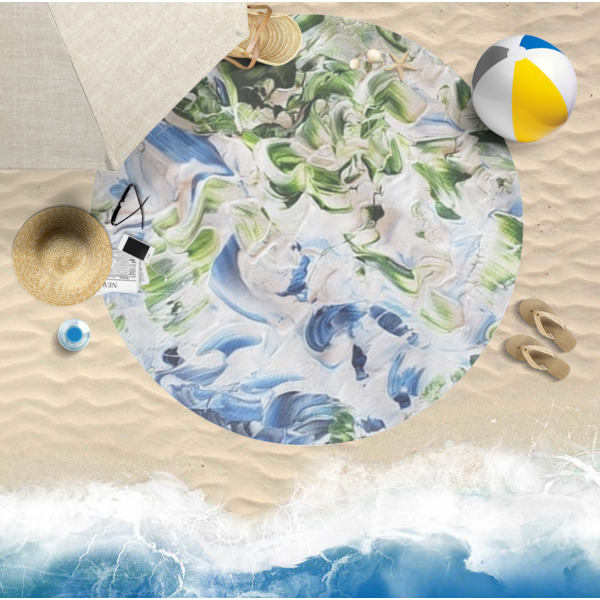 Custom Design - Round Beach Towel Lifestyle