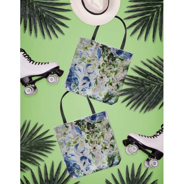 Custom Design - Canvas Tote Lifestyle Front and Back- 13x13