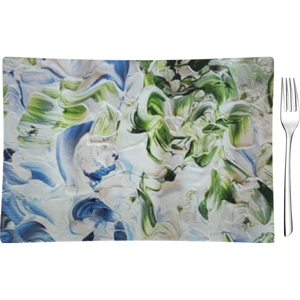 Custom Design Your Own Rectangular Glass Appetizer / Dessert Plate