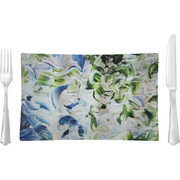 Custom Design Your Own Rectangular Glass Lunch / Dinner Plate