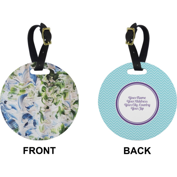 Custom Design - Circle Luggage Tag (Front + Back)