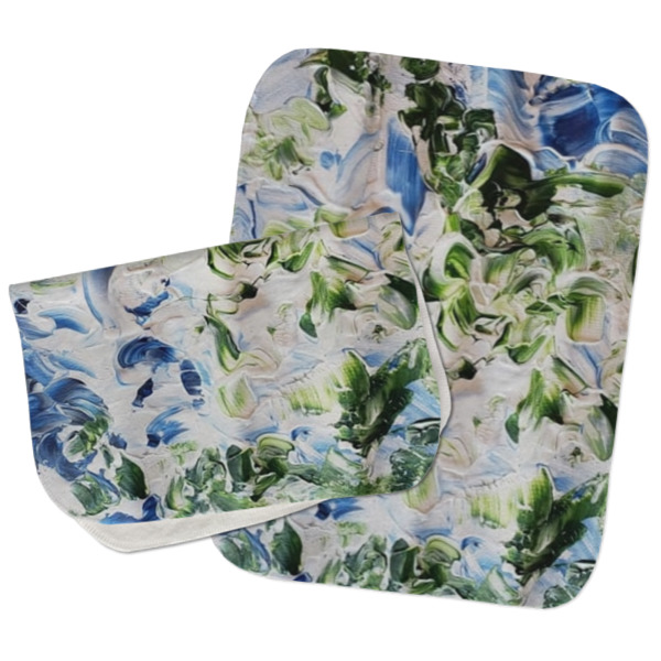 Custom Design - Two Rectangle Burp Cloths - Open & Folded