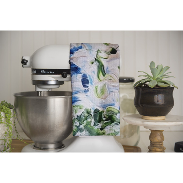 Custom Design - Waffle Weave Towel - Full Color Print - Lifestyle Image