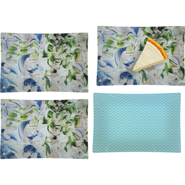 Custom Design - Set of Rectangular Appetizer / Dessert Plates