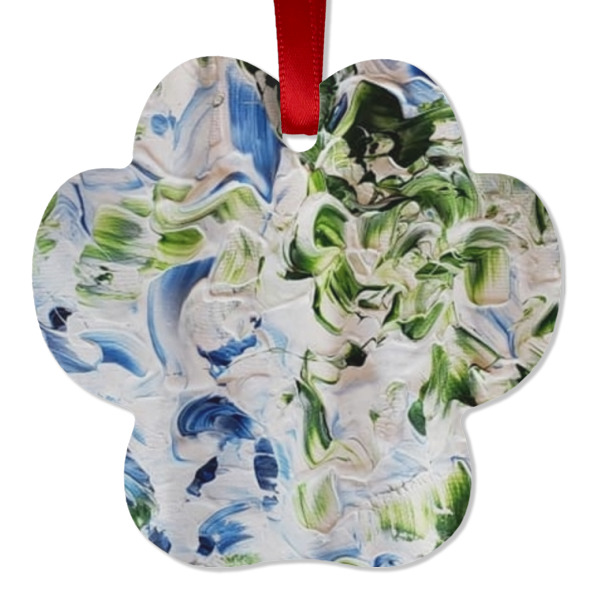 Custom Design - Metal Paw Ornament - Front