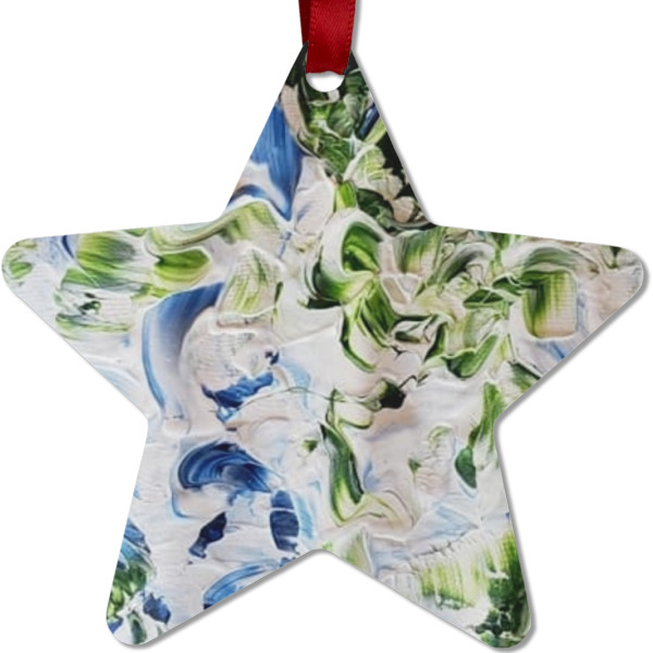 Custom Design - Metal Star Ornament - Front
