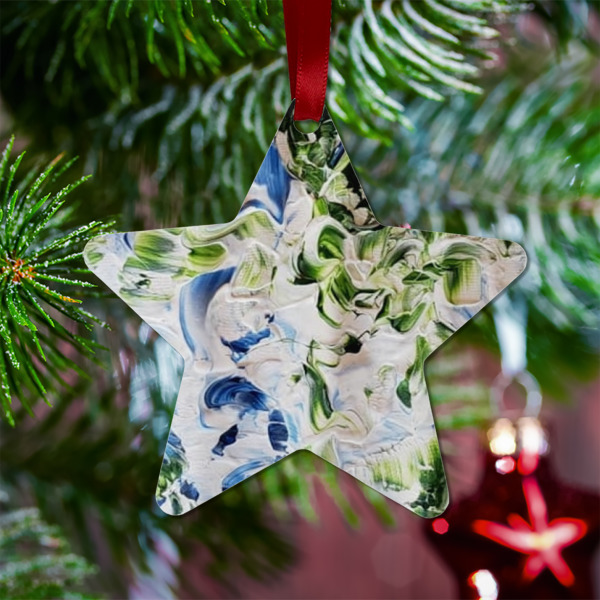 Custom Design - Metal Star Ornament - Lifestyle