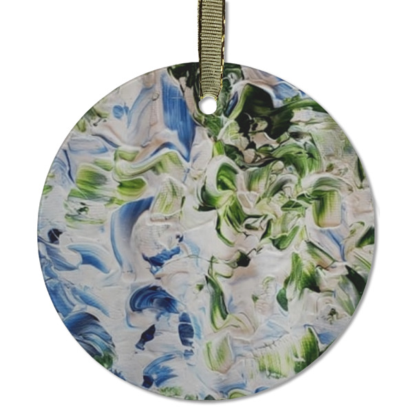 Custom Design - Frosted Glass Ornament - Round