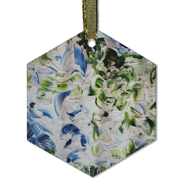 Custom Design - Frosted Glass Ornament - Hexagon