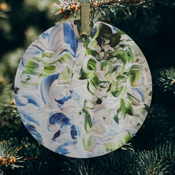 Custom Design - Frosted Glass Ornament - Round (Lifestyle)