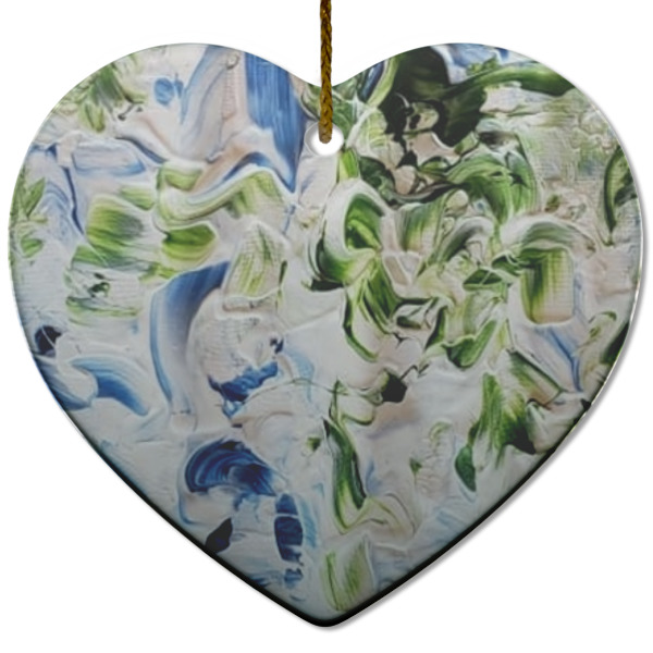Custom Design - Ceramic Flat Ornament - Heart (Front)