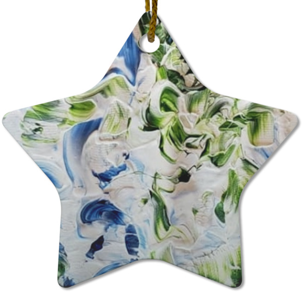 Custom Design - Ceramic Flat Ornament - Star (Front)