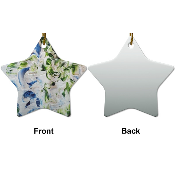 Custom Design - Ceramic Flat Ornament - Star Front & Back (APPROVAL)