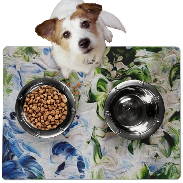 Custom Design - Dog Food Mat - Medium LIFESTYLE
